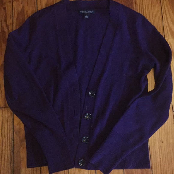 Banana Republic Sweaters - Banana republic purple merino cardigan size M